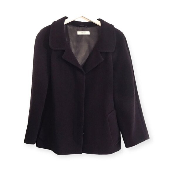 Prada wool dark‎ burgundy/brown  short coat, Size 44 Italian (US 10) - Picture 1 of 15